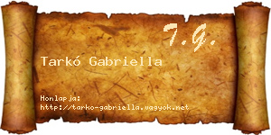 Tarkó Gabriella névjegykártya